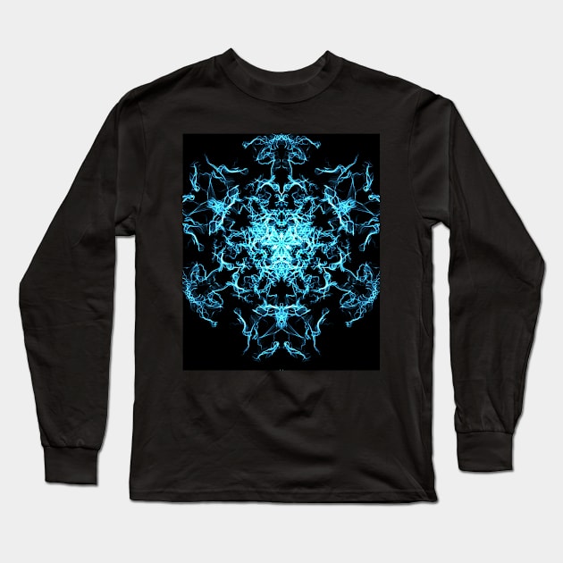 Lighting mandala Long Sleeve T-Shirt by melcu